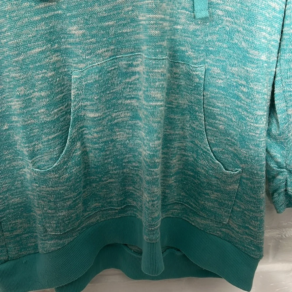 Wish & Whim Lightweight Knit Hoodie Pullover Teal XL Beach Cover Up